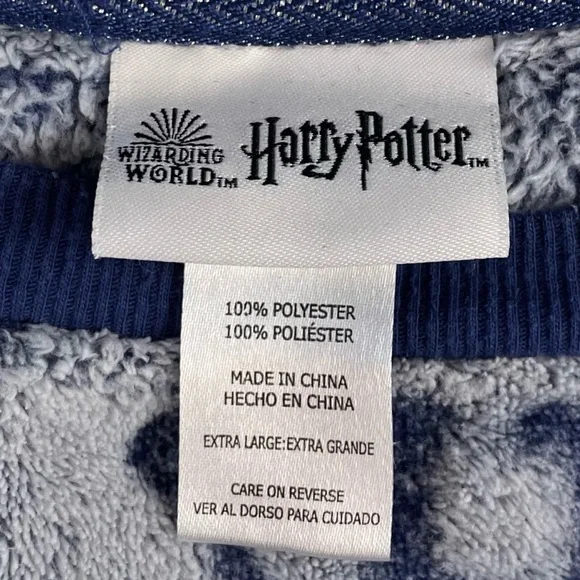 HARRY POTTER • Blue 2-Piece Fleece Jogger Pajama Lounge Set, XL - Picture 12 of 16